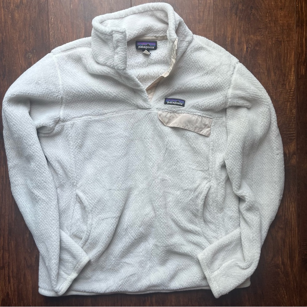 Patagonia Cream Fleece Pullover L